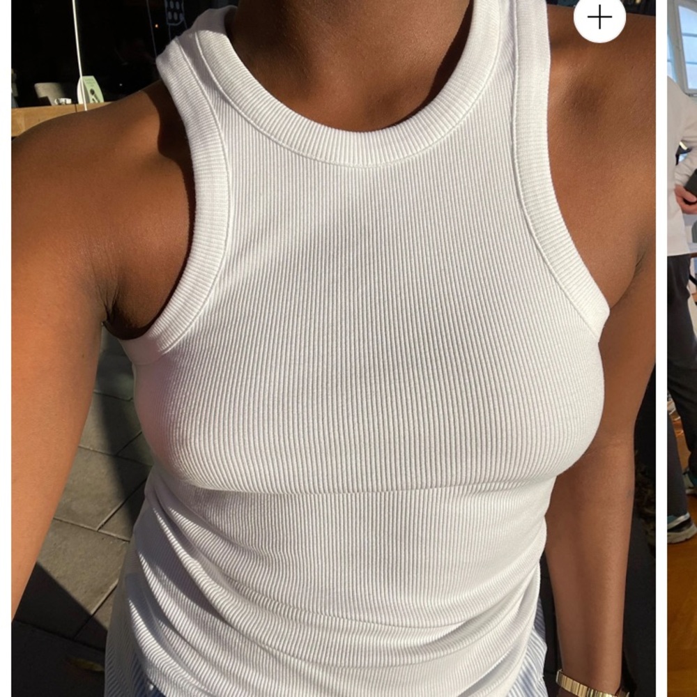 Djerf Avenue White tank Top XS